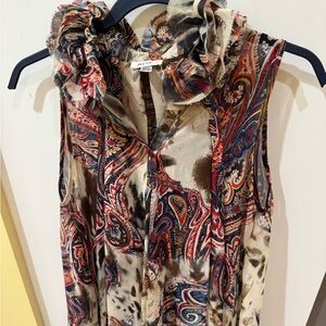 Jaipur Colorful Paisley Sleeveless Blouse